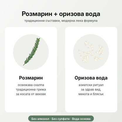Спрей за коса с розмарин и оризова вода – 200 ml